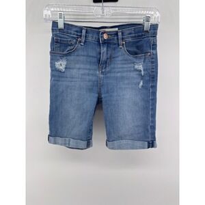 Signature‎ Levi Strauss Bermuda Shorts Girl's W12 Distressed Denim Blue